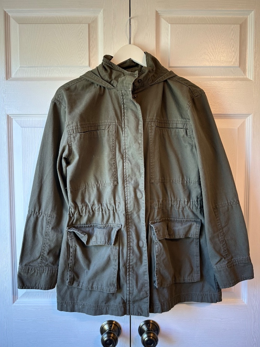 Universal Thread Olive Green Hooded Utility Field Jacket Size S